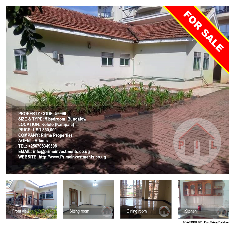 5 bedroom Bungalow  for sale in Kololo Kampala Uganda, code: 56999