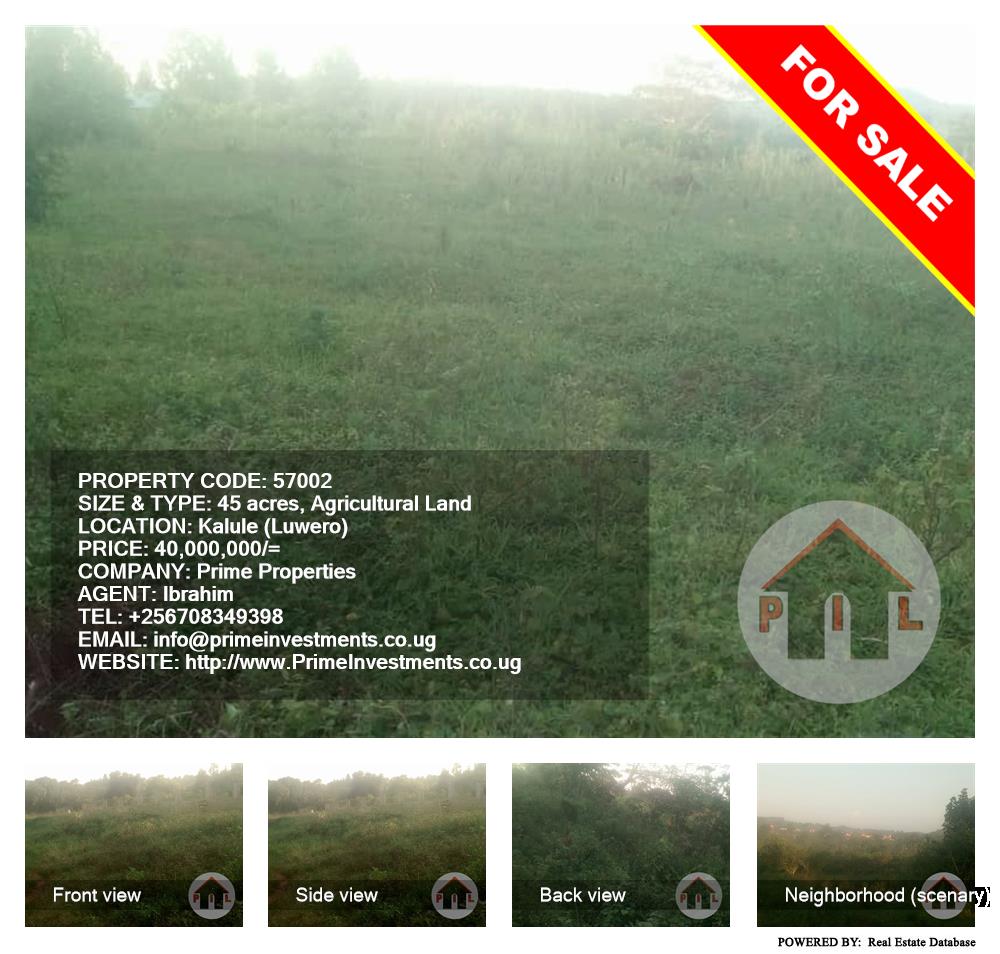 Agricultural Land  for sale in Kalule Luweero Uganda, code: 57002
