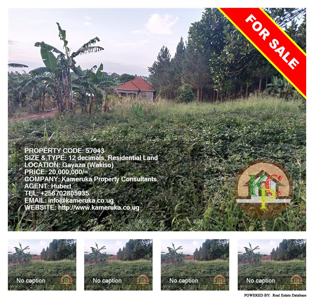 Residential Land  for sale in Gayaza Wakiso Uganda, code: 57043