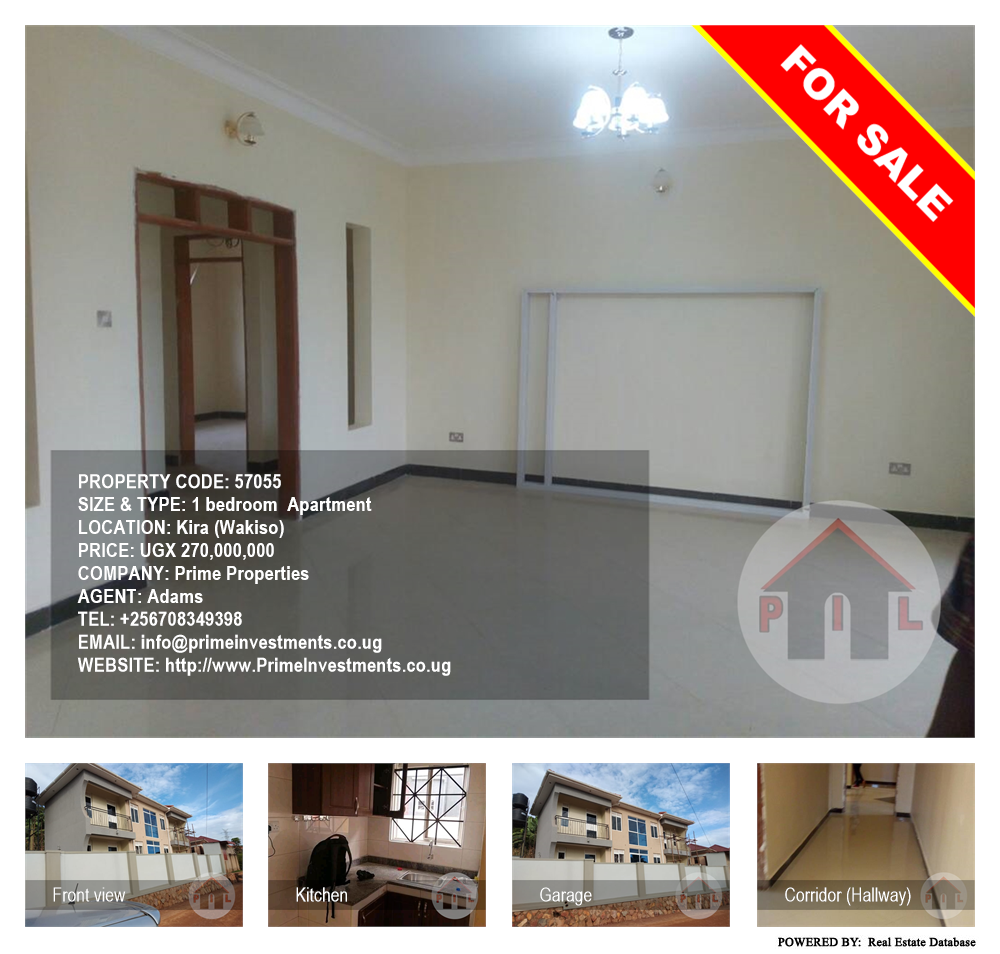 1 bedroom Apartment  for sale in Kira Wakiso Uganda, code: 57055
