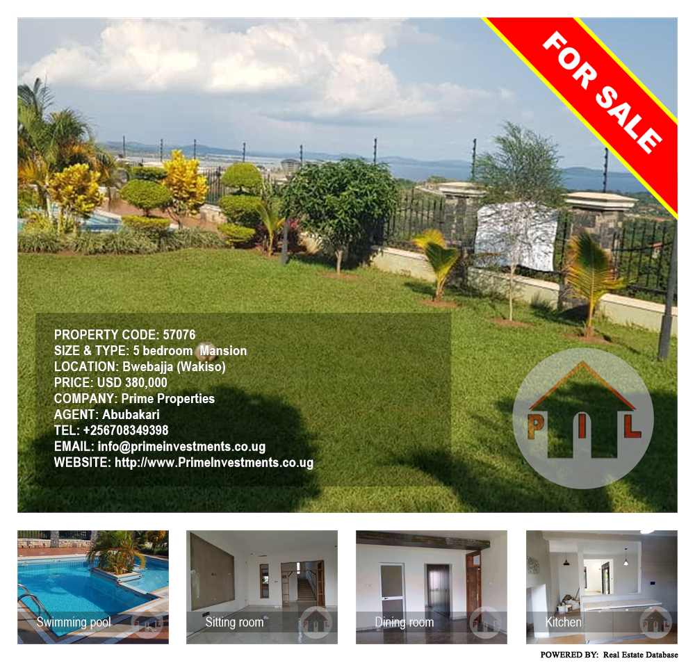 5 bedroom Mansion  for sale in Bwebajja Wakiso Uganda, code: 57076