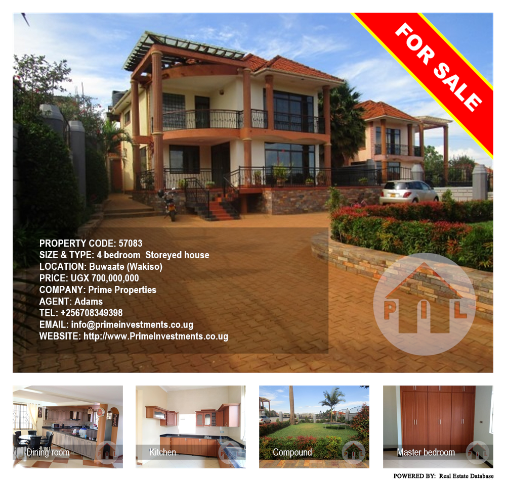 4 bedroom Storeyed house  for sale in Buwaate Wakiso Uganda, code: 57083
