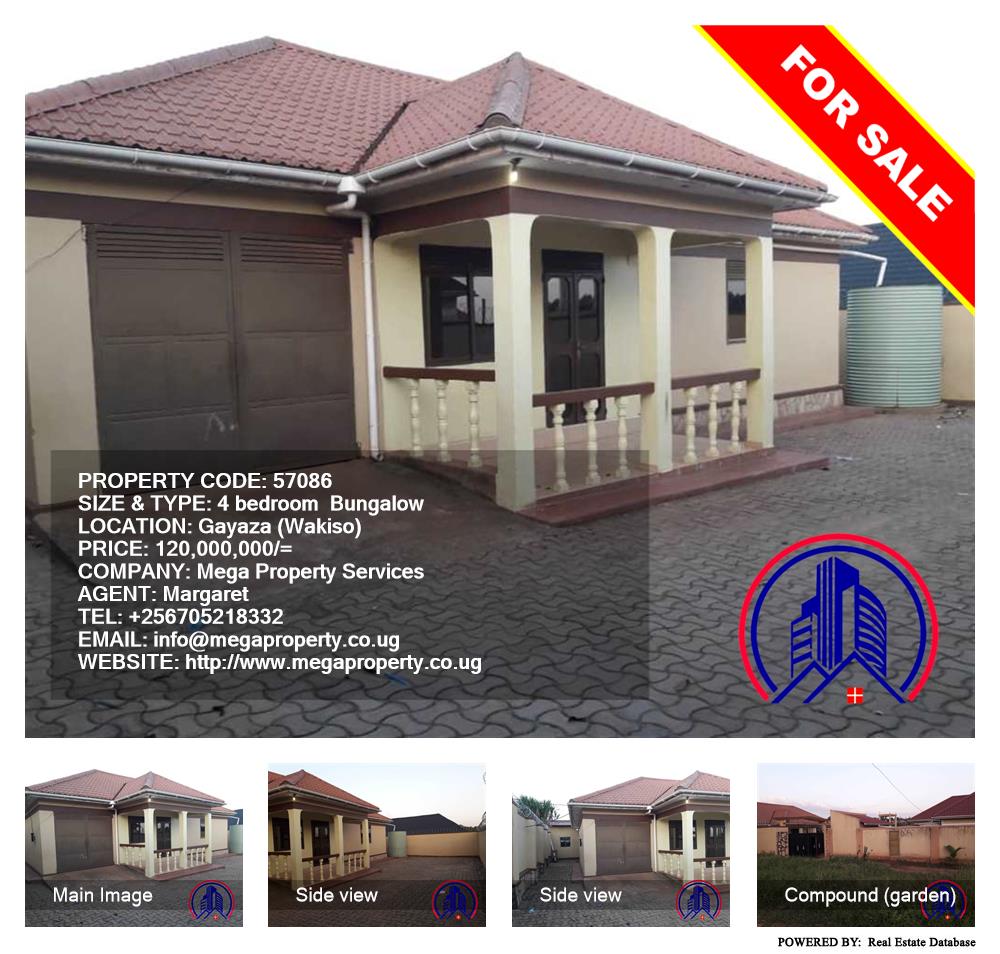 4 bedroom Bungalow  for sale in Gayaza Wakiso Uganda, code: 57086