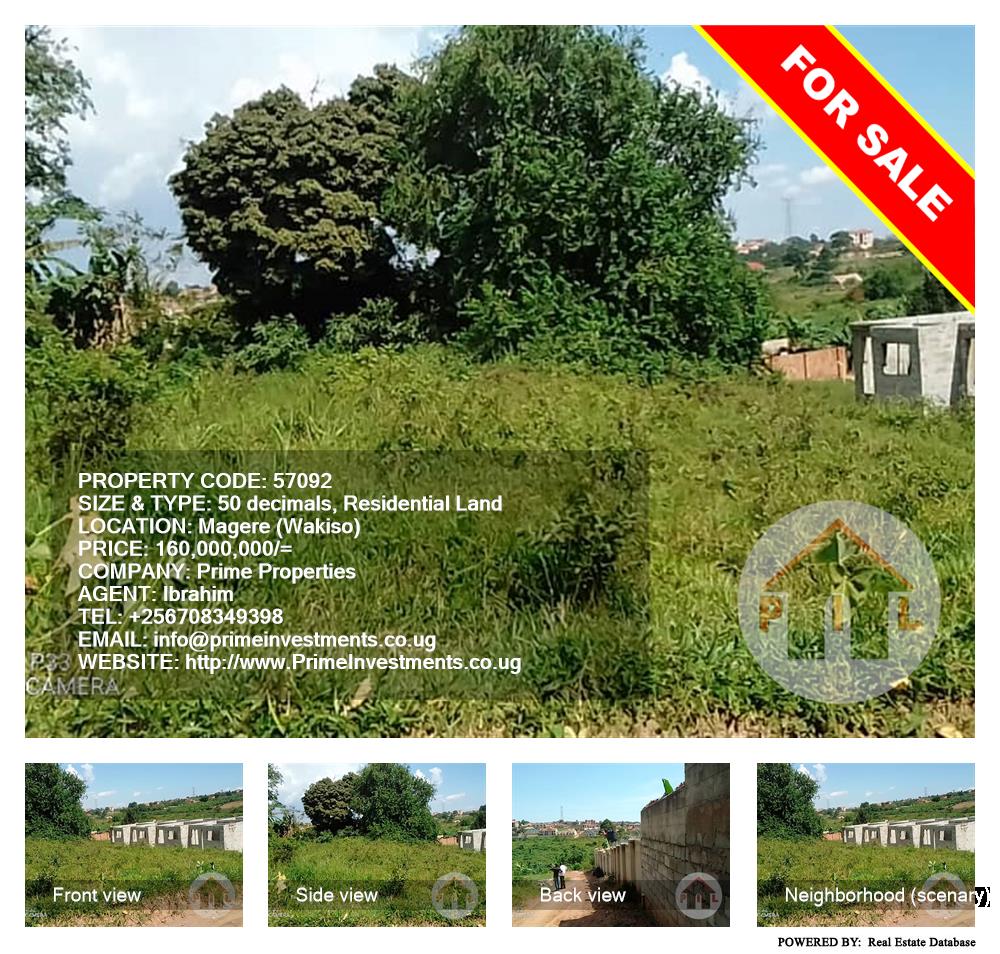 Residential Land  for sale in Magere Wakiso Uganda, code: 57092