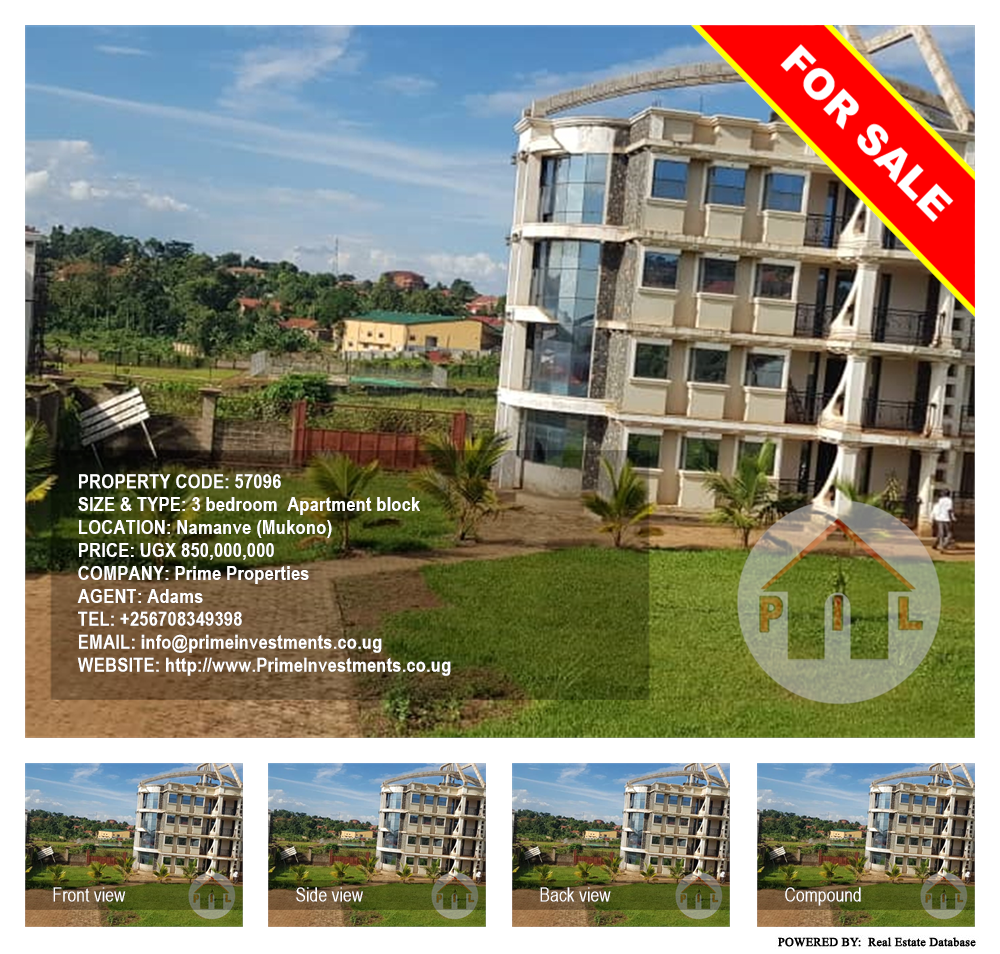 3 bedroom Apartment block  for sale in Namanve Mukono Uganda, code: 57096