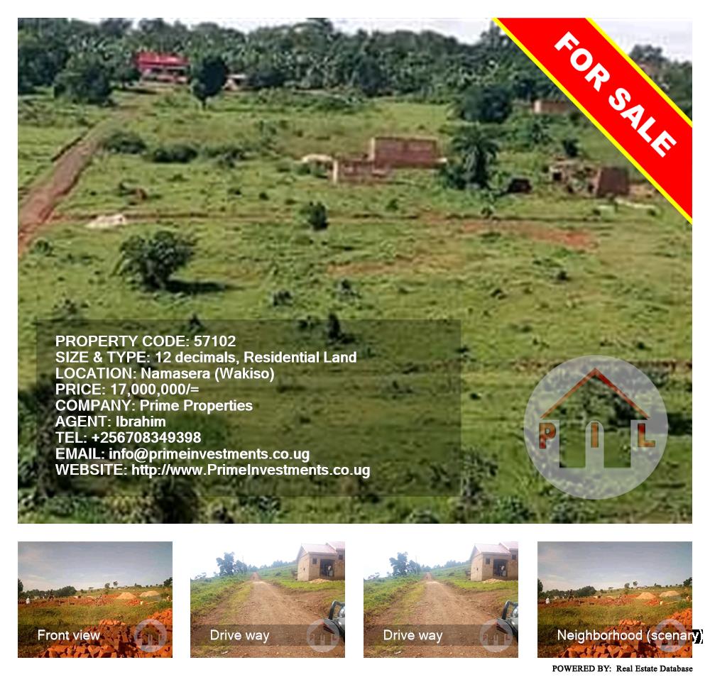 Residential Land  for sale in Namasera Wakiso Uganda, code: 57102