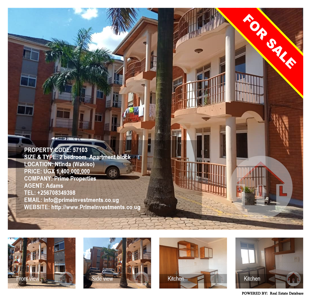 2 bedroom Apartment block  for sale in Ntinda Wakiso Uganda, code: 57103