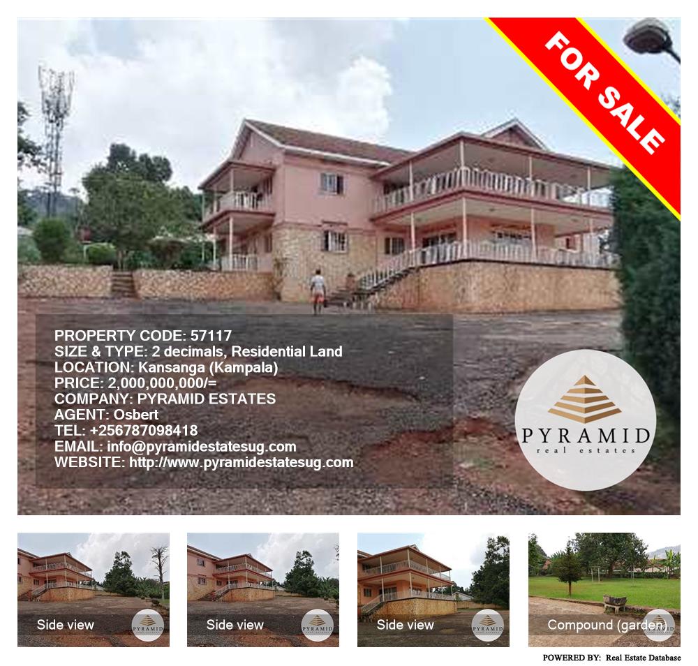 Residential Land  for sale in Kansanga Kampala Uganda, code: 57117