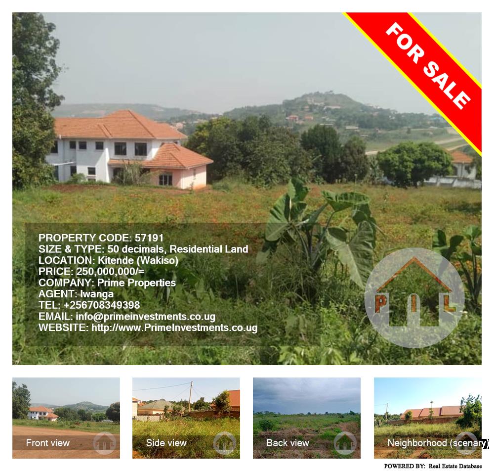 Residential Land  for sale in Kitende Wakiso Uganda, code: 57191
