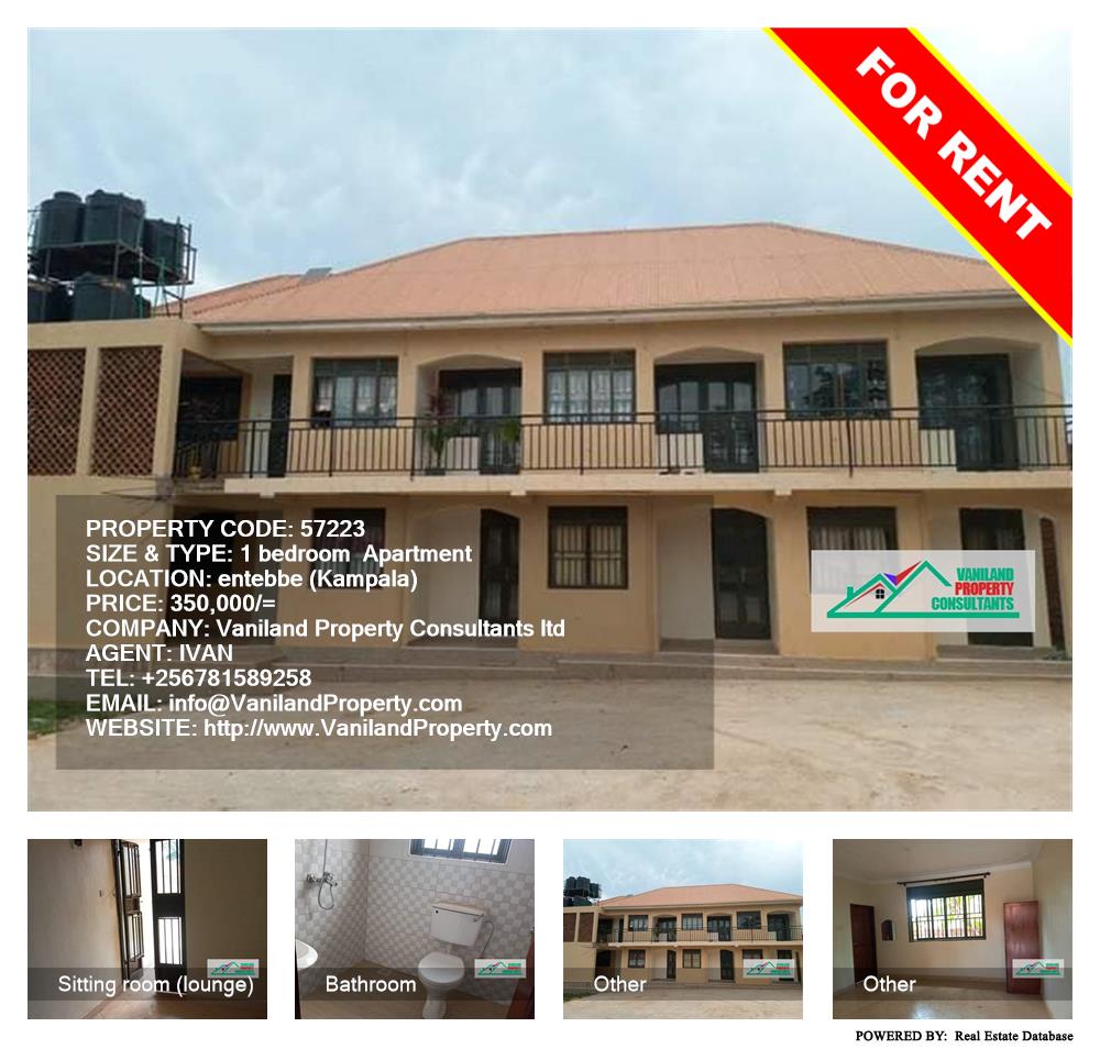 1 bedroom Apartment  for rent in Entebbe Kampala Uganda, code: 57223