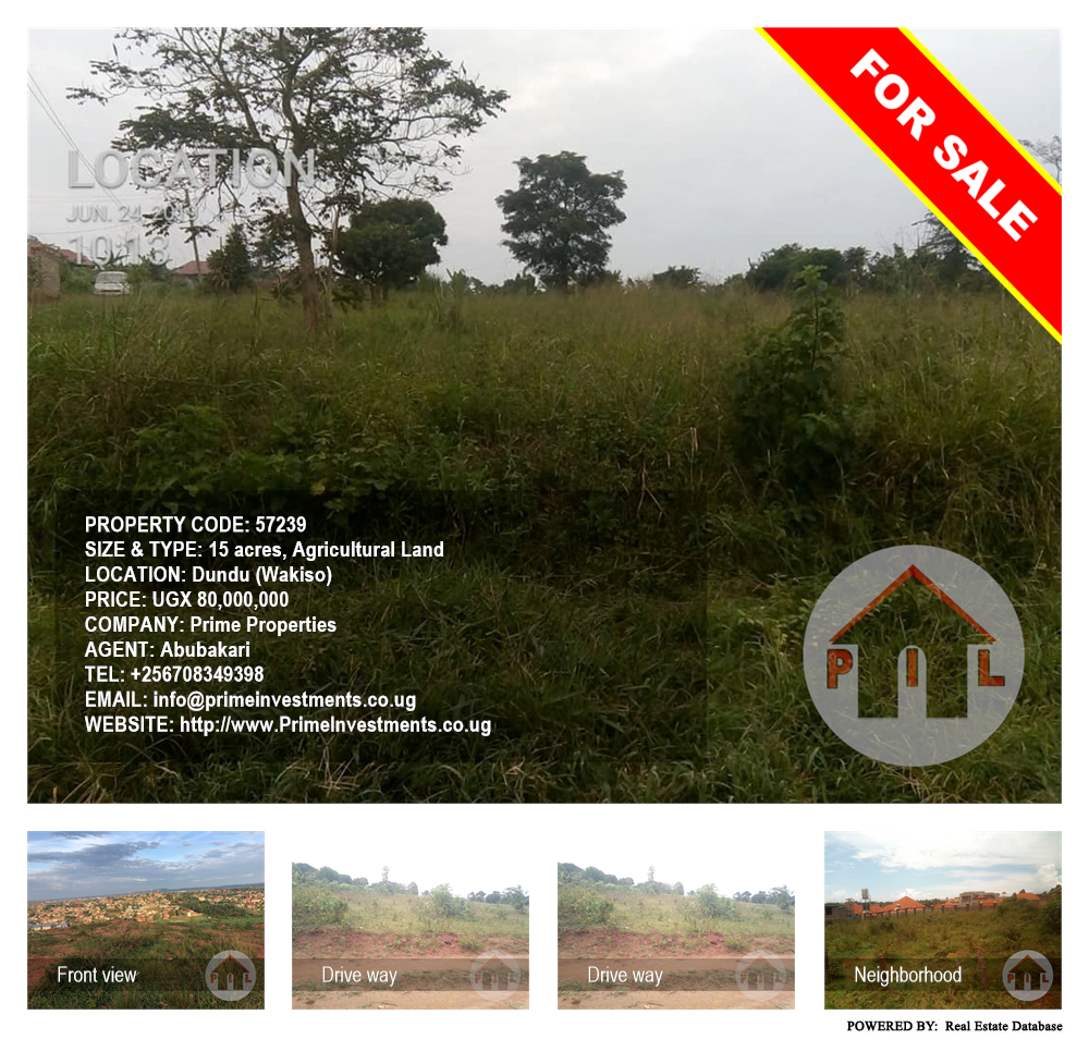 Agricultural Land  for sale in Ddundu Wakiso Uganda, code: 57239