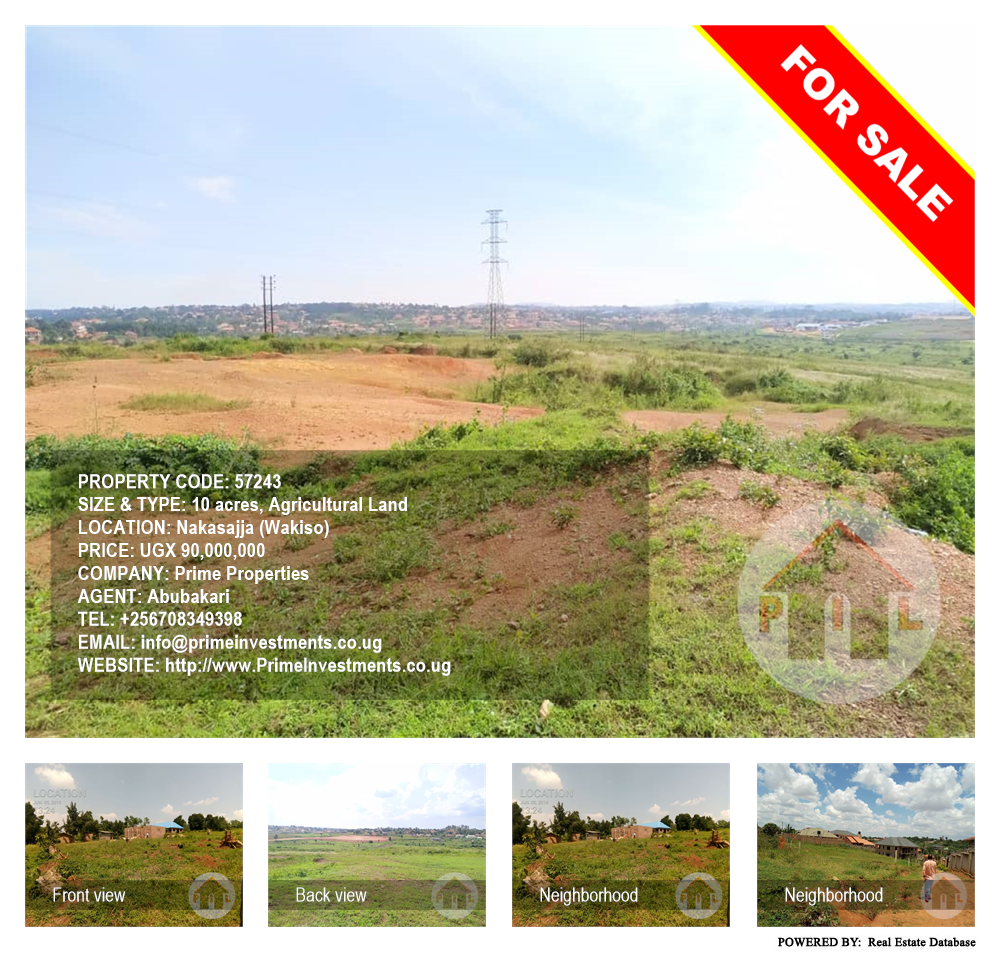 Agricultural Land  for sale in Nakassajja Wakiso Uganda, code: 57243