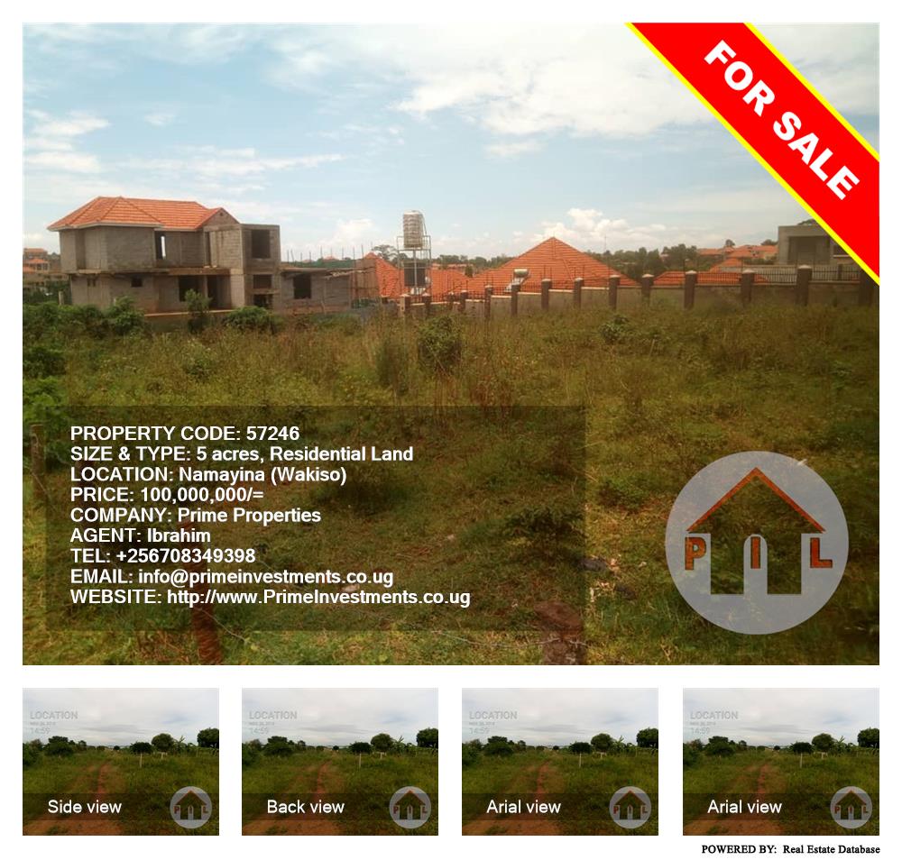 Residential Land  for sale in Namayina Wakiso Uganda, code: 57246