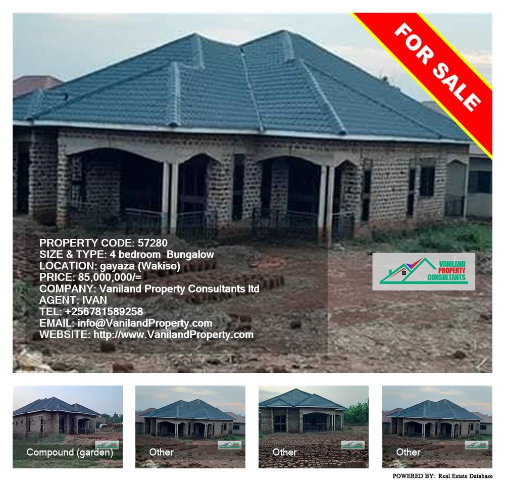 4 bedroom Bungalow  for sale in Gayaza Wakiso Uganda, code: 57280