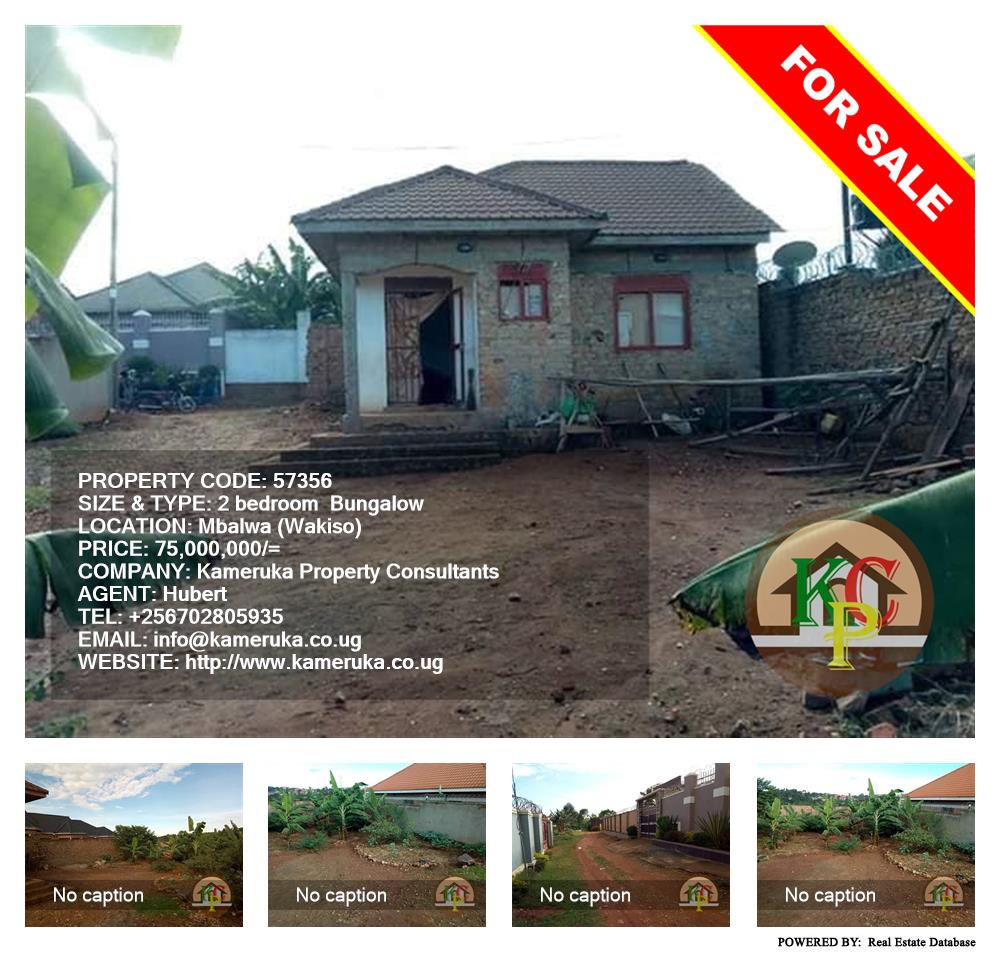 2 bedroom Bungalow  for sale in Mbalwa Wakiso Uganda, code: 57356