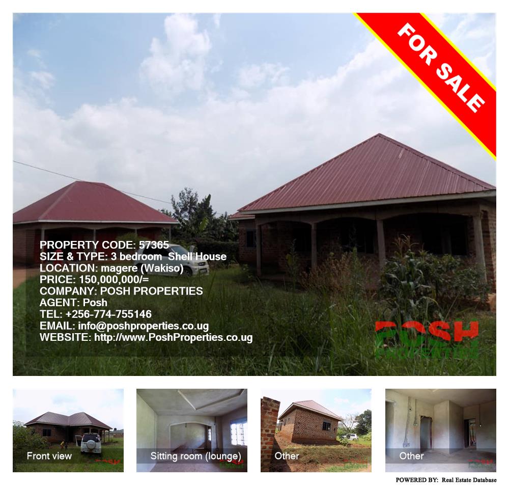 3 bedroom Shell House  for sale in Magere Wakiso Uganda, code: 57365