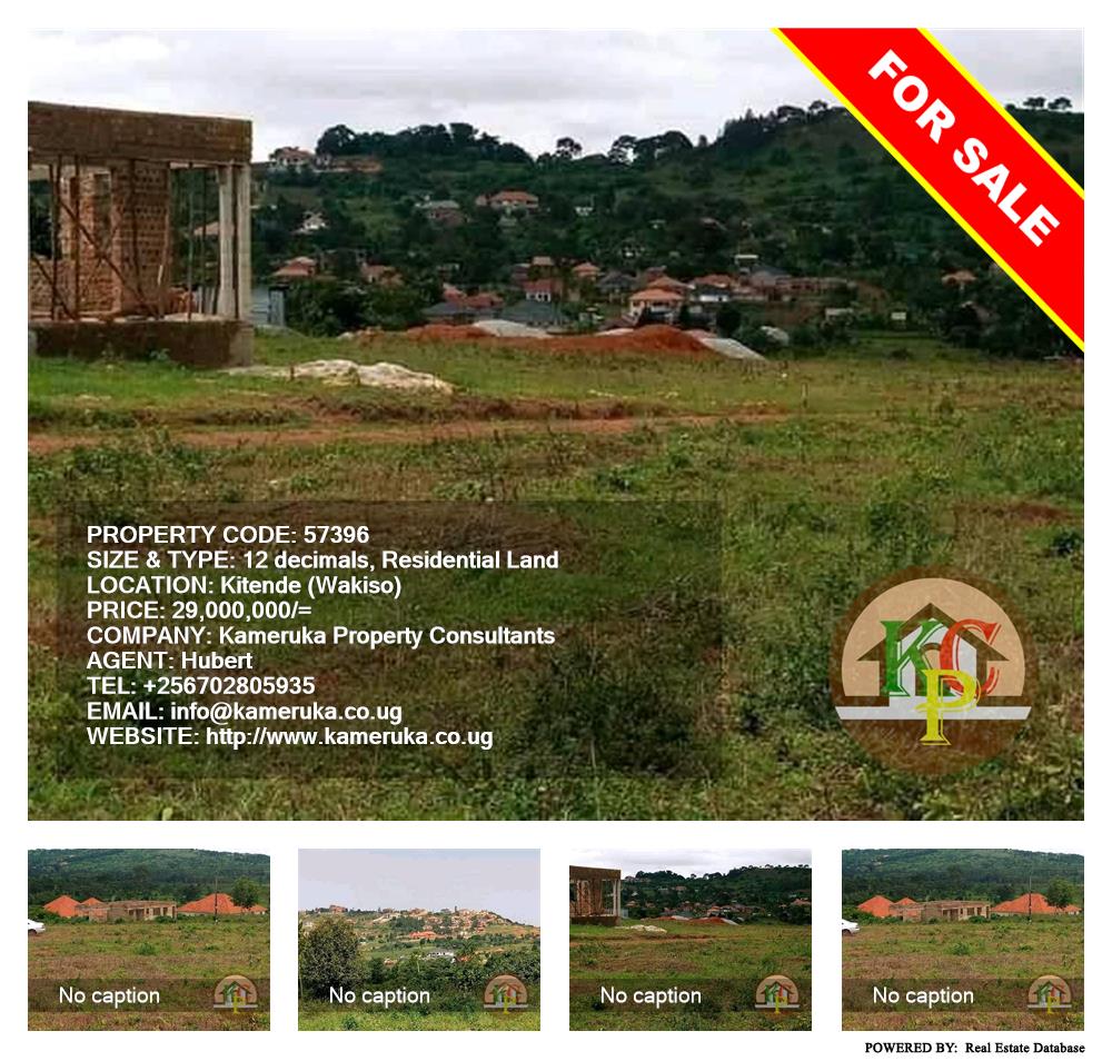 Residential Land  for sale in Kitende Wakiso Uganda, code: 57396