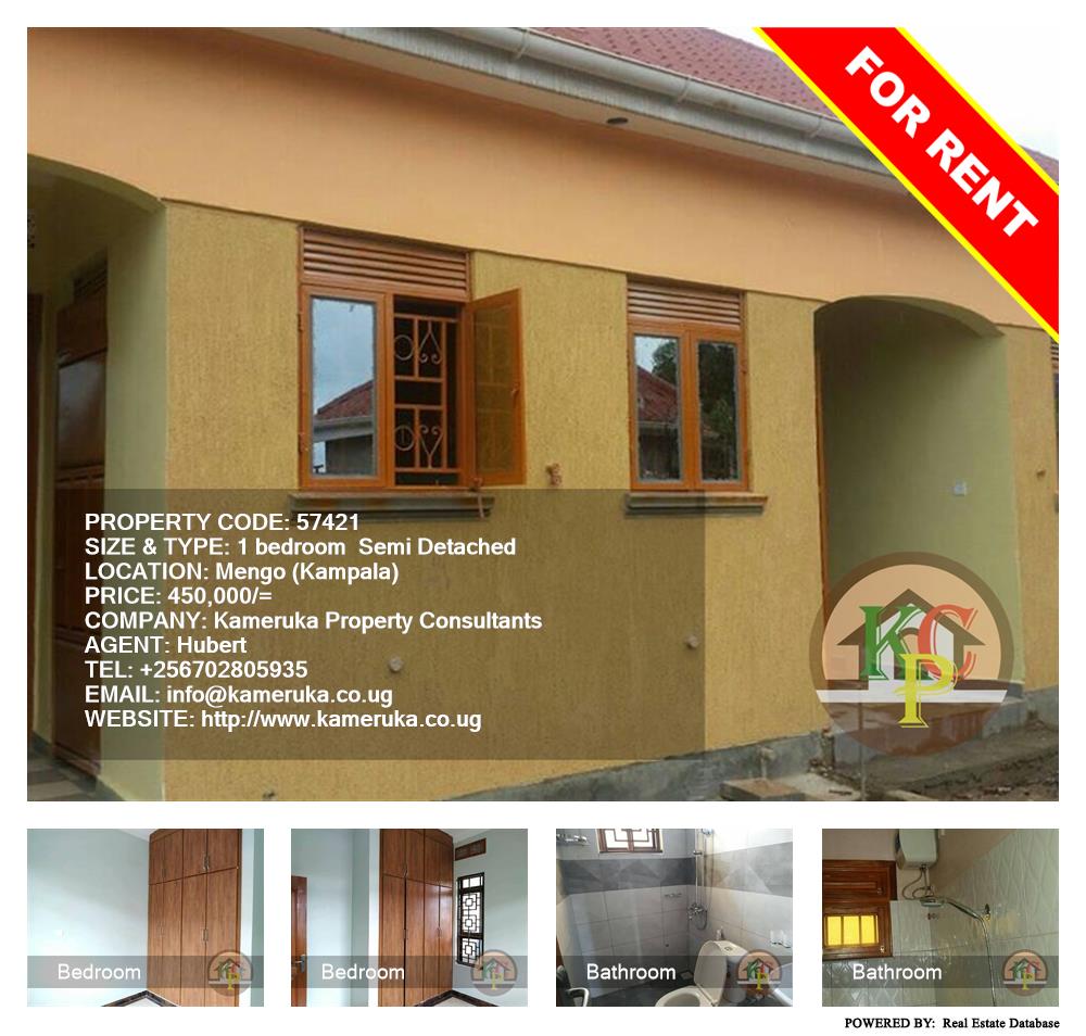 1 bedroom Semi Detached  for rent in Mengo Kampala Uganda, code: 57421