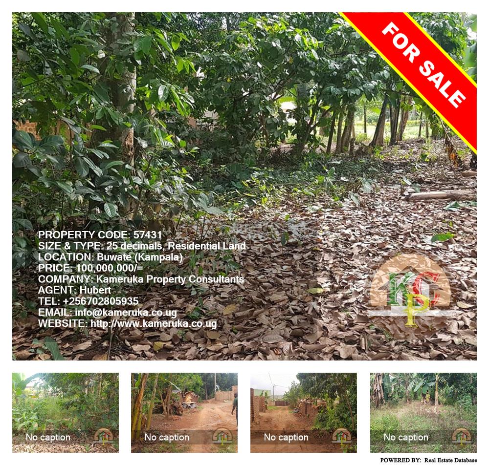 Residential Land  for sale in Buwaate Kampala Uganda, code: 57431