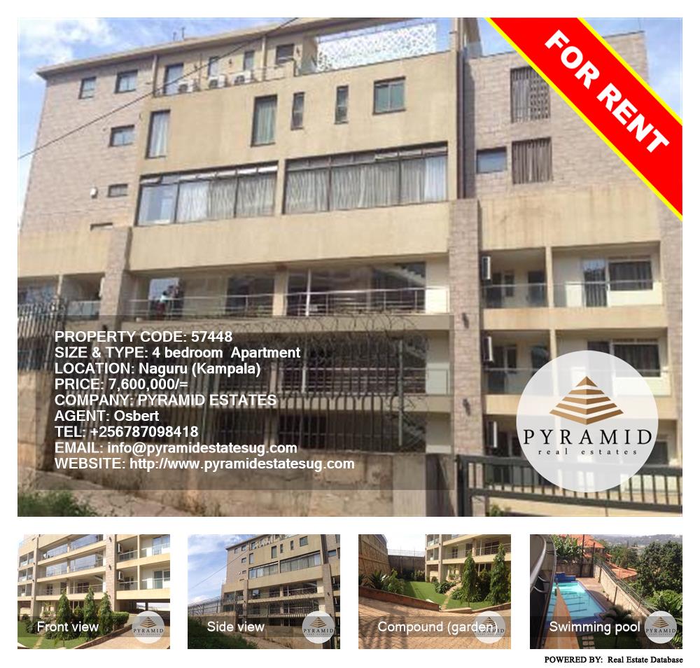 4 bedroom Apartment  for rent in Naguru Kampala Uganda, code: 57448