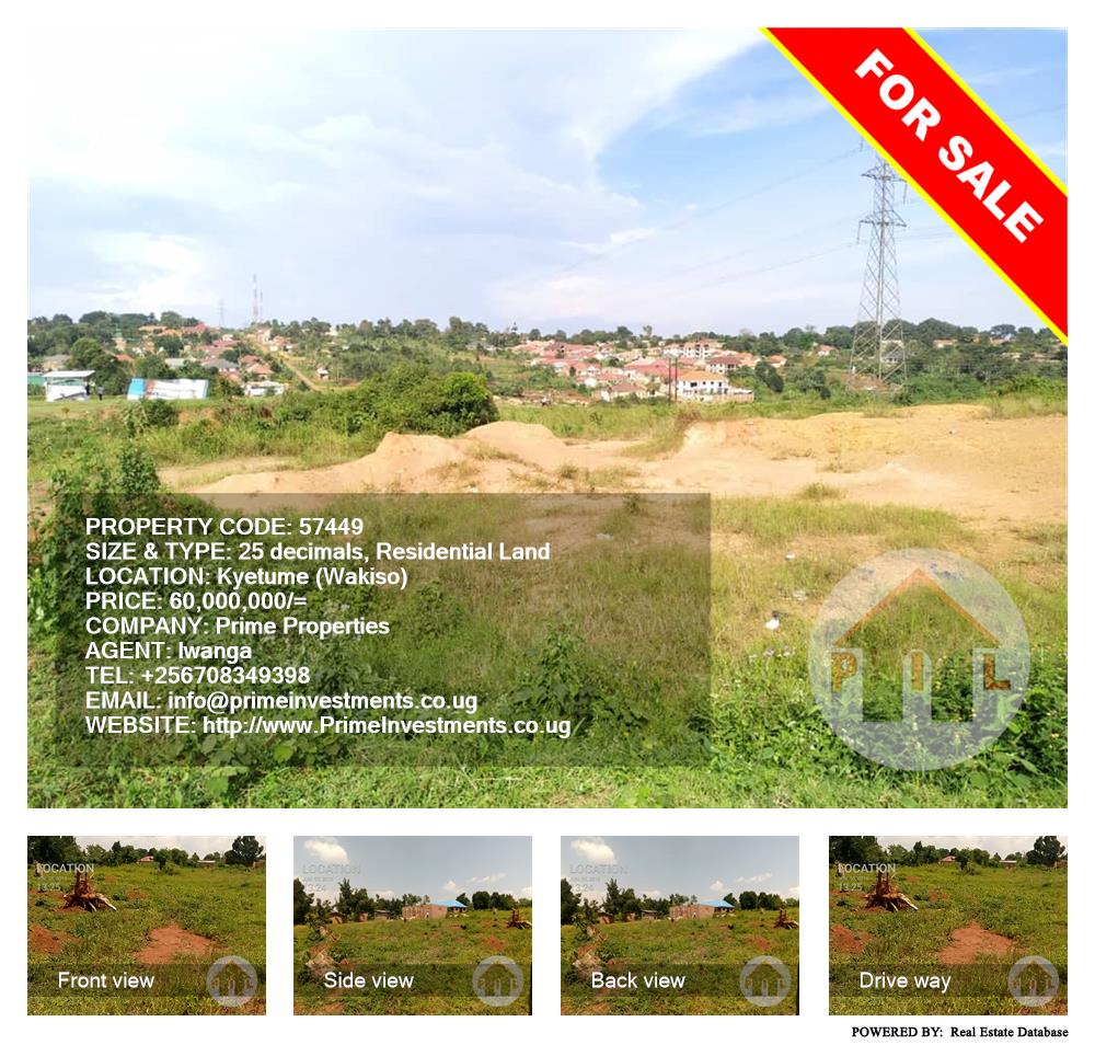 Residential Land  for sale in Kyetume Wakiso Uganda, code: 57449