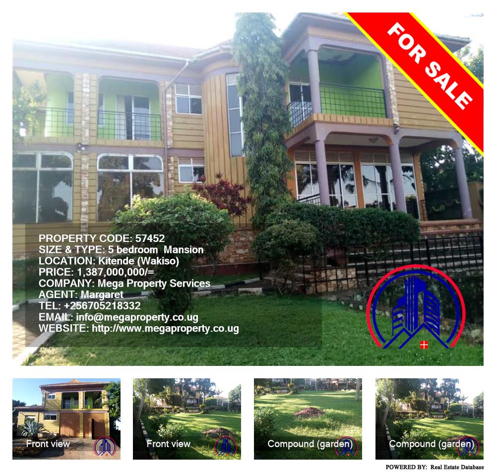 5 bedroom Mansion  for sale in Kitende Wakiso Uganda, code: 57452