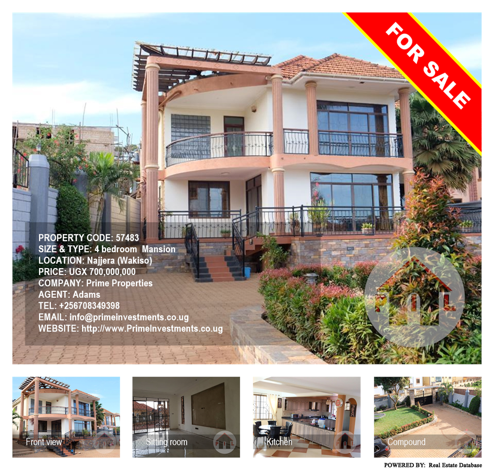4 bedroom Mansion  for sale in Najjera Wakiso Uganda, code: 57483