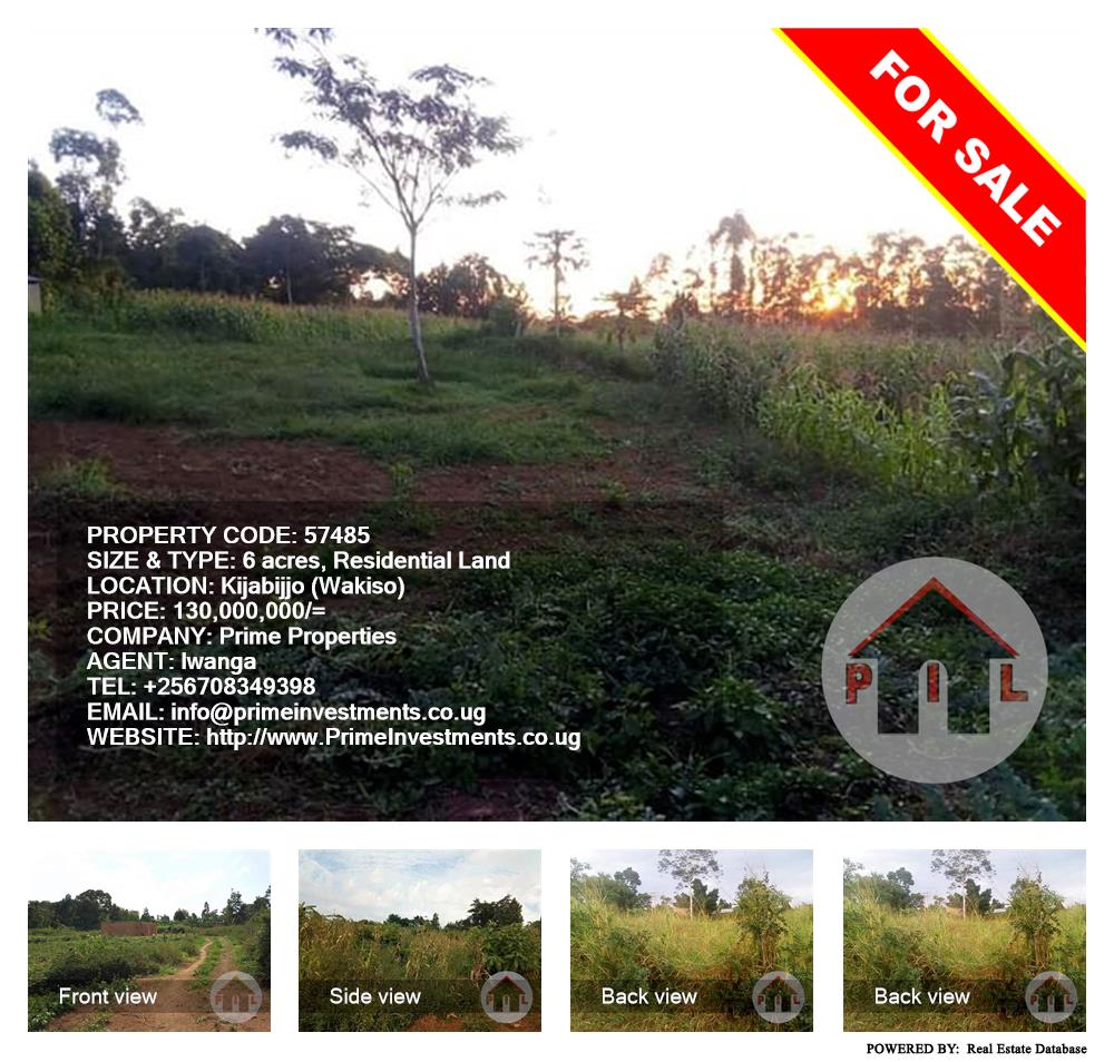 Residential Land  for sale in Kijabijo Wakiso Uganda, code: 57485
