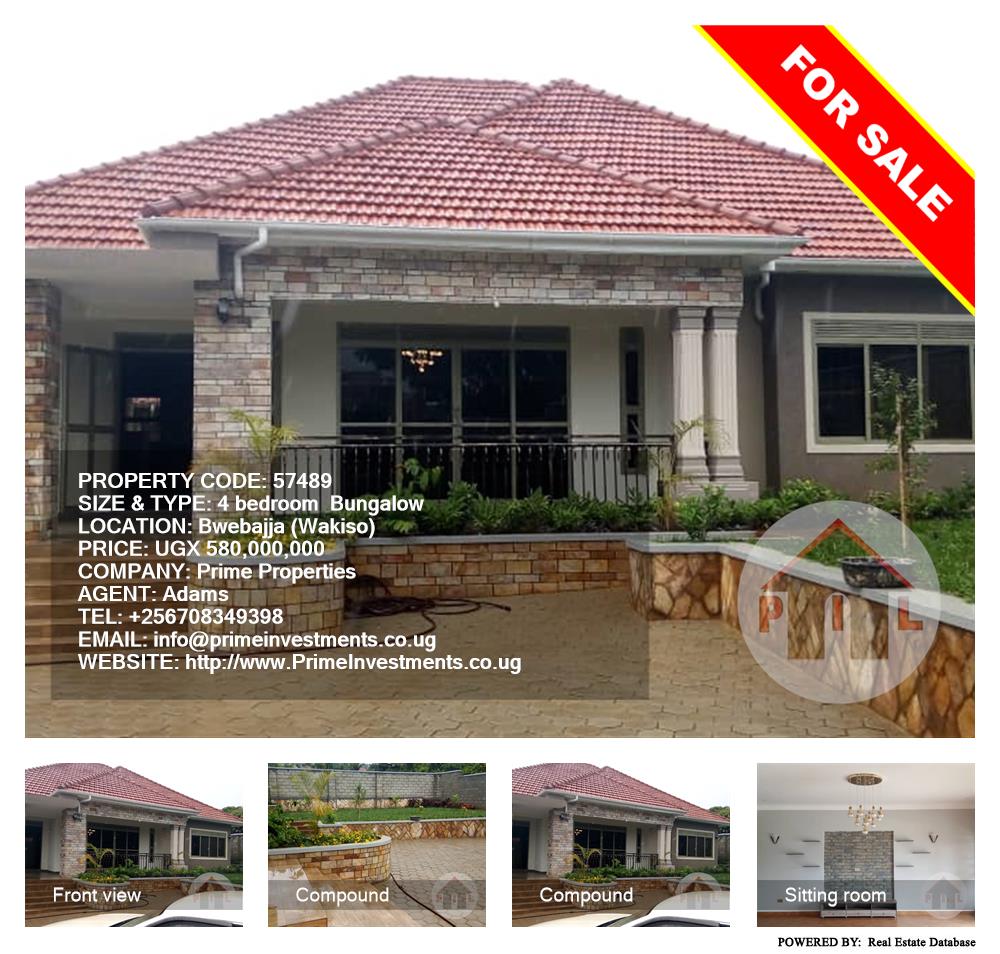 4 bedroom Bungalow  for sale in Bwebajja Wakiso Uganda, code: 57489