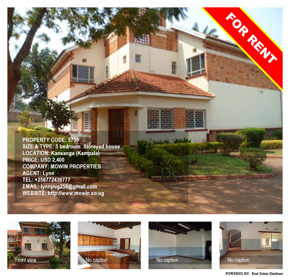 5 bedroom Storeyed house  for rent in Kansanga Kampala Uganda, code: 5750