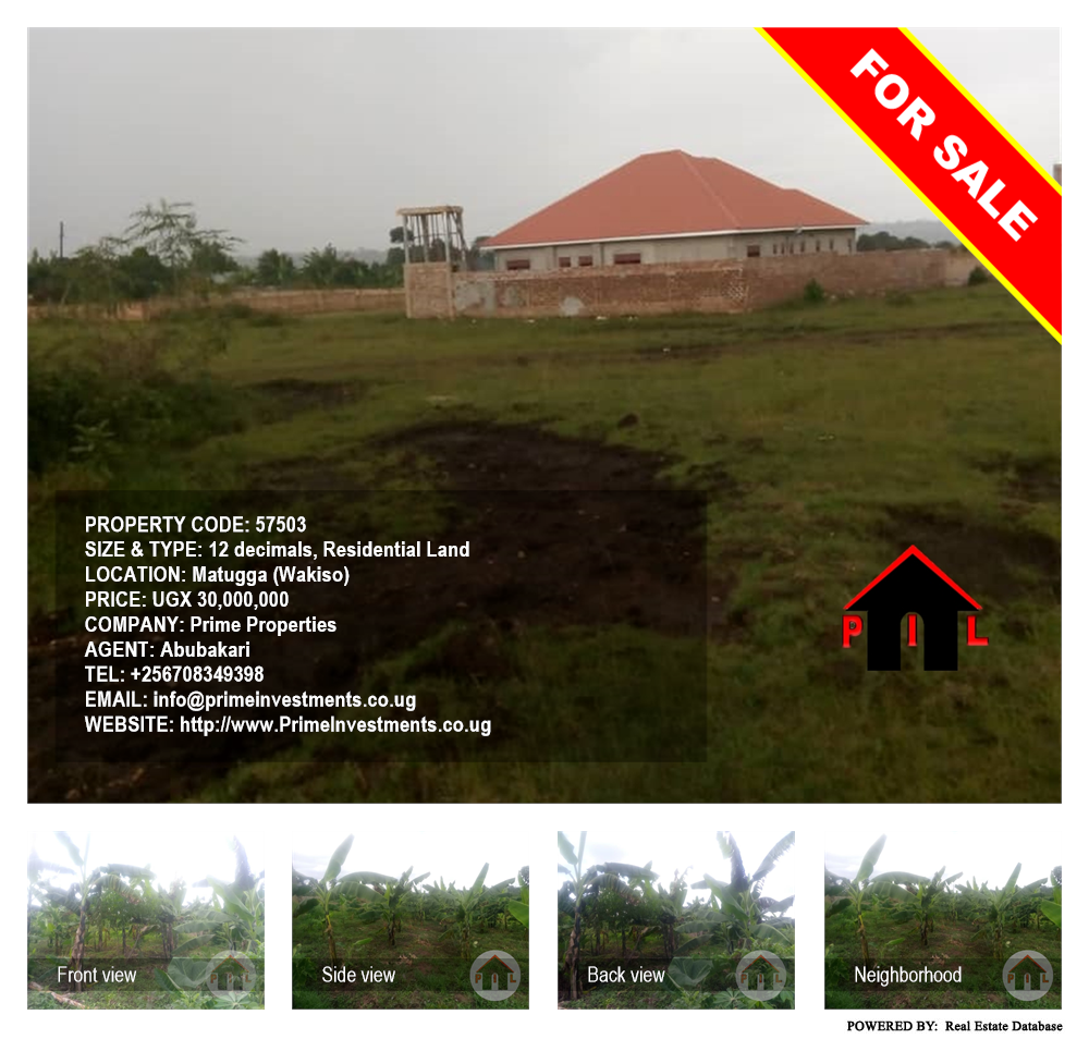 Residential Land  for sale in Matugga Wakiso Uganda, code: 57503