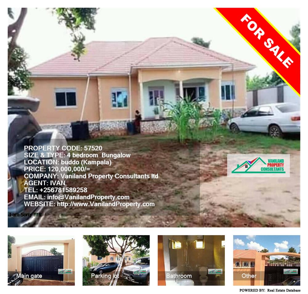 4 bedroom Bungalow  for sale in Buddo Kampala Uganda, code: 57520