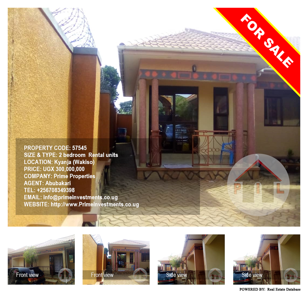 2 bedroom Rental units  for sale in Kyanja Wakiso Uganda, code: 57545