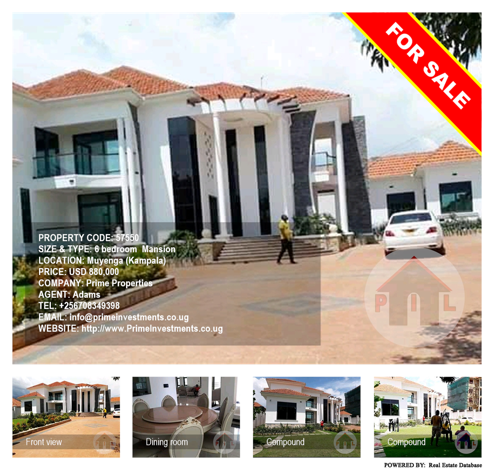 6 bedroom Mansion  for sale in Muyenga Kampala Uganda, code: 57550