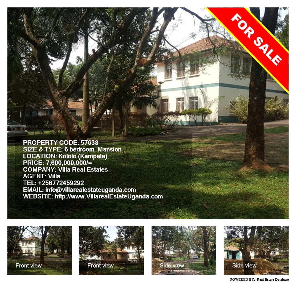 6 bedroom Mansion  for sale in Kololo Kampala Uganda, code: 57638