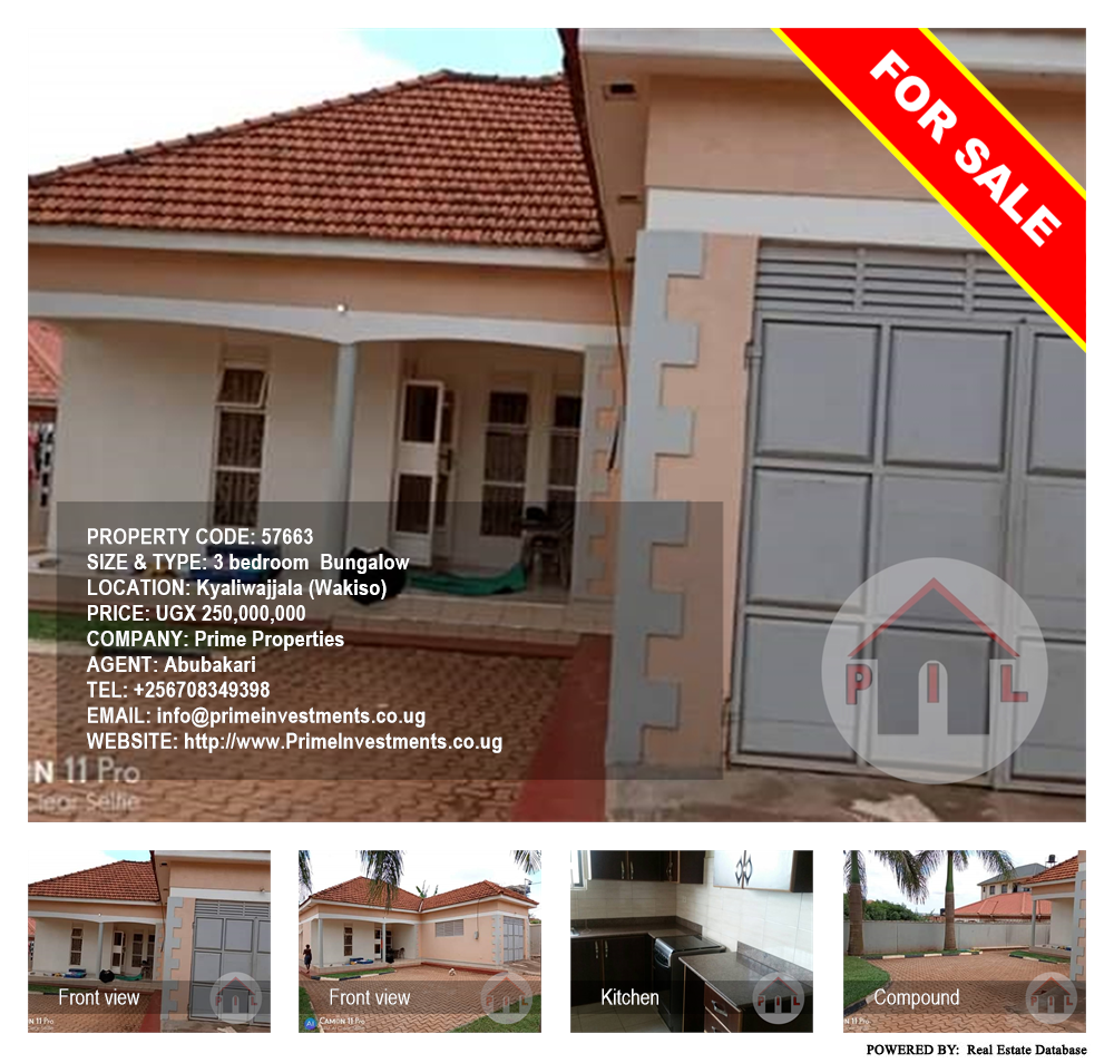3 bedroom Bungalow  for sale in Kyaliwajjala Wakiso Uganda, code: 57663