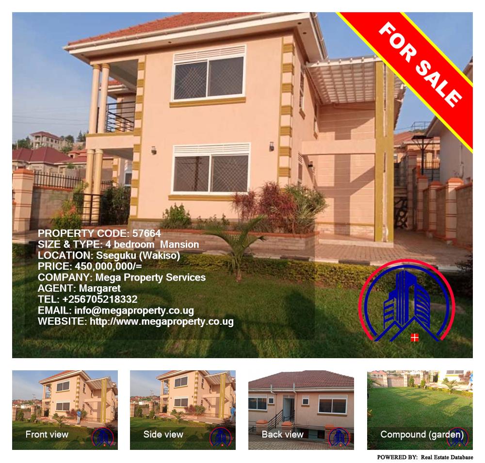 4 bedroom Mansion  for sale in Seguku Wakiso Uganda, code: 57664