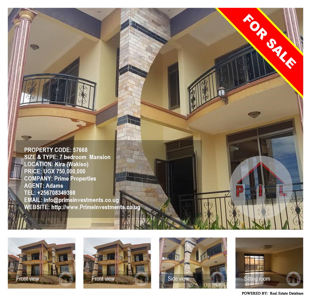 7 bedroom Mansion  for sale in Kira Wakiso Uganda, code: 57668