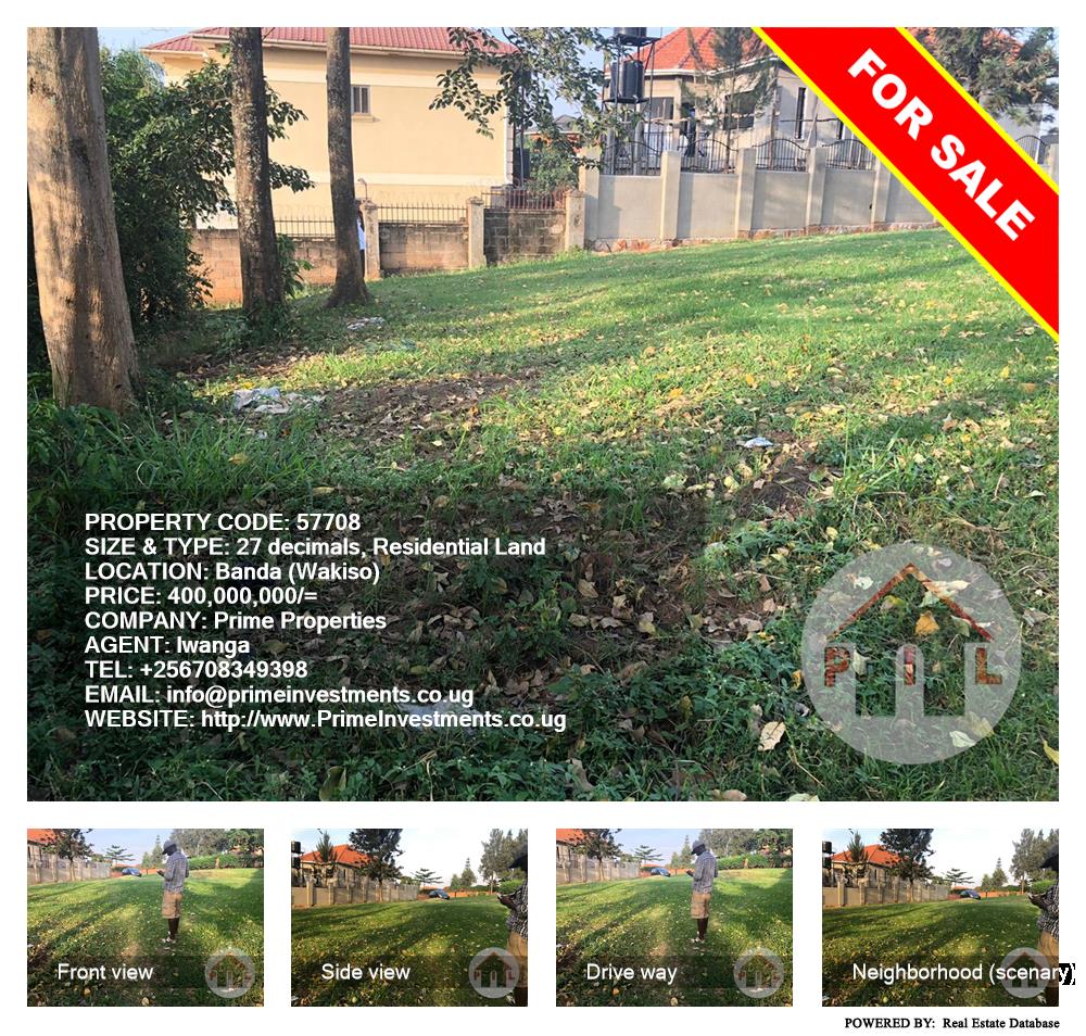 Residential Land  for sale in Banda Wakiso Uganda, code: 57708