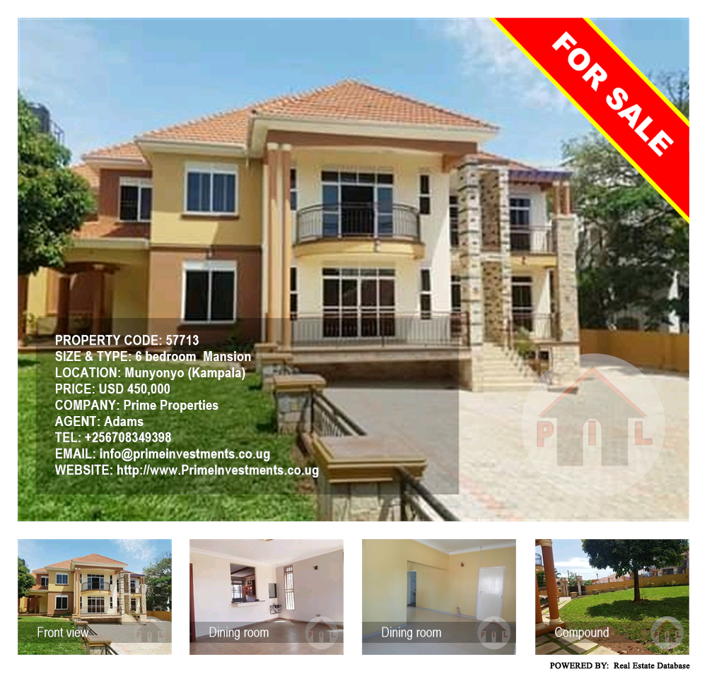 6 bedroom Mansion  for sale in Munyonyo Kampala Uganda, code: 57713