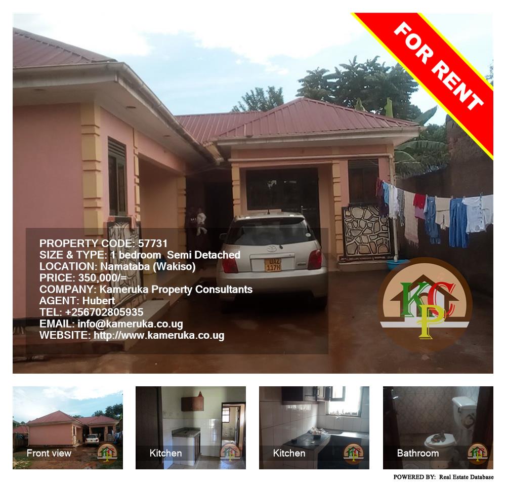 1 bedroom Semi Detached  for rent in Namataba Wakiso Uganda, code: 57731