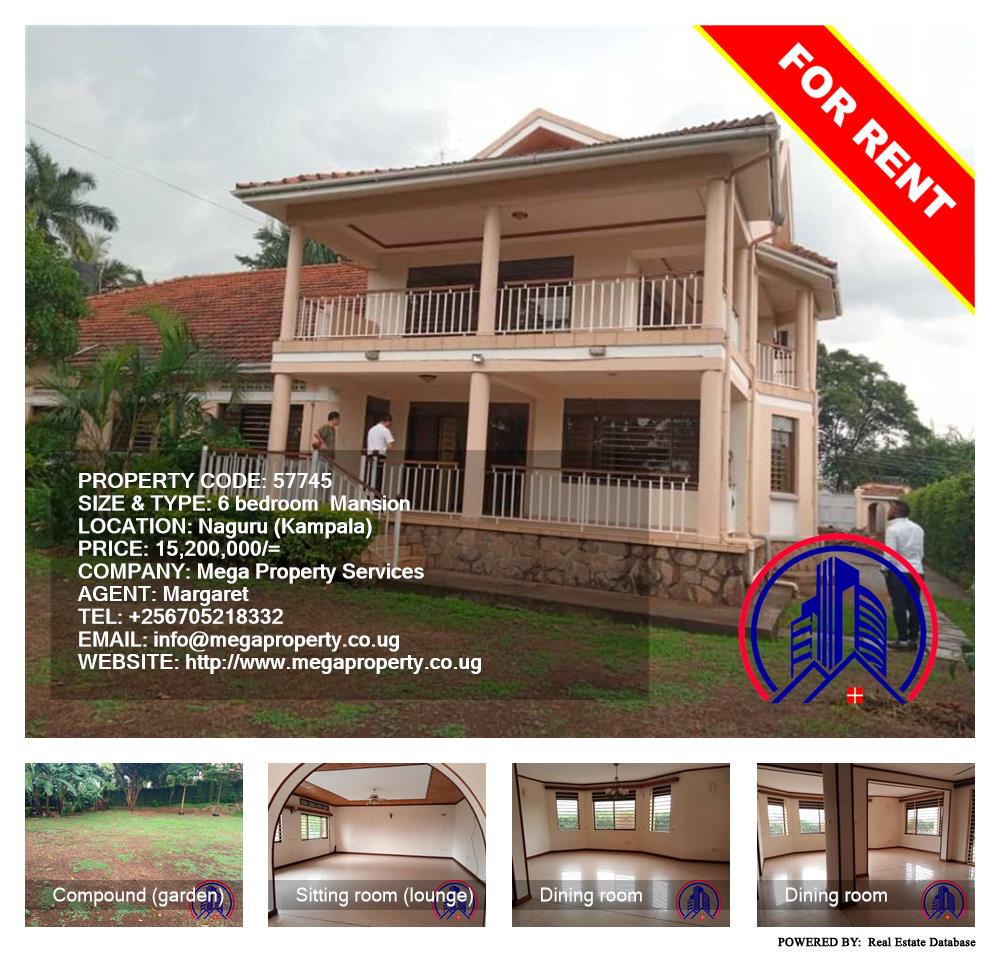 6 bedroom Mansion  for rent in Naguru Kampala Uganda, code: 57745