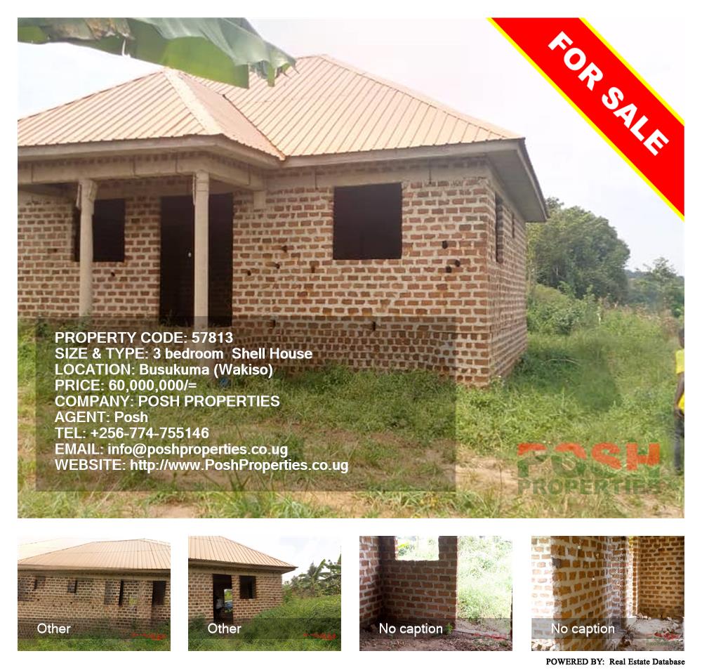 3 bedroom Shell House  for sale in Busukuma Wakiso Uganda, code: 57813