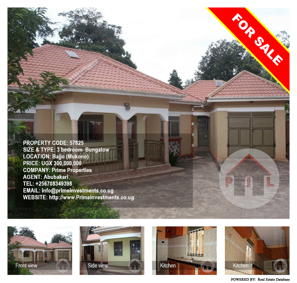 3 bedroom Bungalow  for sale in Bajjo Mukono Uganda, code: 57825