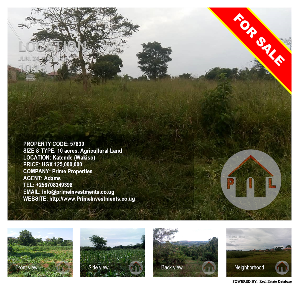 Agricultural Land  for sale in Katende Wakiso Uganda, code: 57830