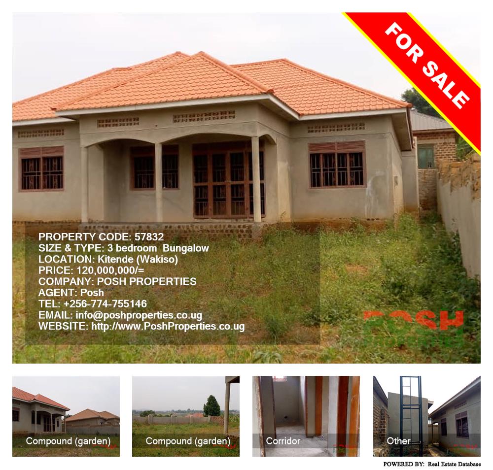 3 bedroom Bungalow  for sale in Kitende Wakiso Uganda, code: 57832