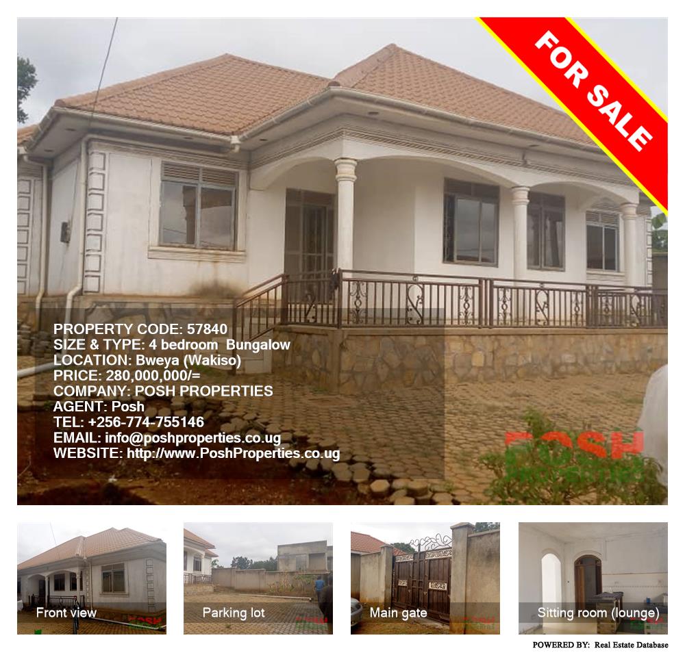 4 bedroom Bungalow  for sale in Bweya Wakiso Uganda, code: 57840