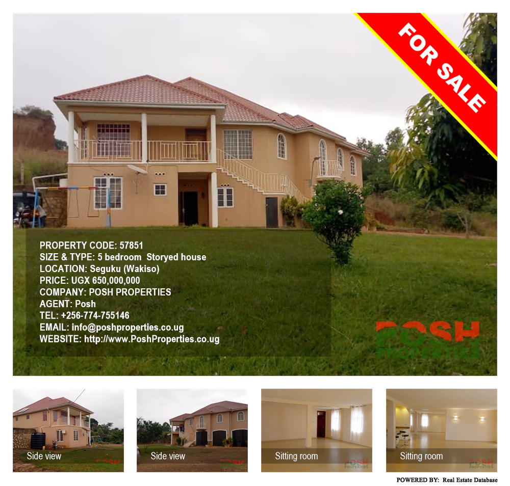 5 bedroom Storeyed house  for sale in Seguku Wakiso Uganda, code: 57851