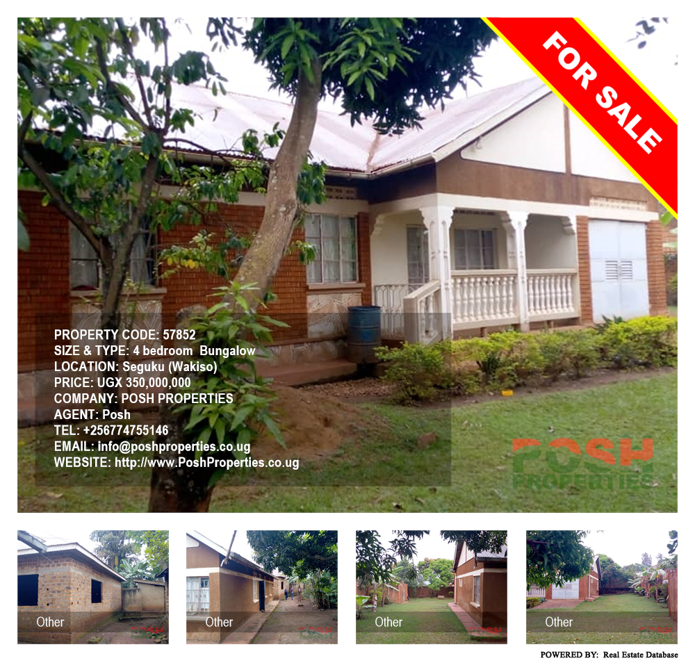 4 bedroom Bungalow  for sale in Seguku Wakiso Uganda, code: 57852