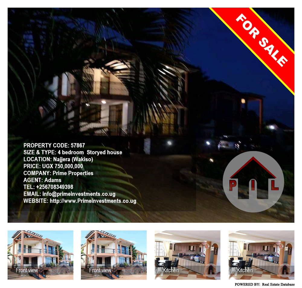 4 bedroom Storeyed house  for sale in Najjera Wakiso Uganda, code: 57867